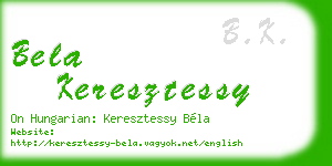 bela keresztessy business card