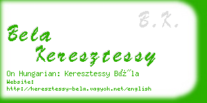 bela keresztessy business card